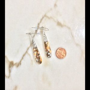Sterling silver spiny oyster earrings